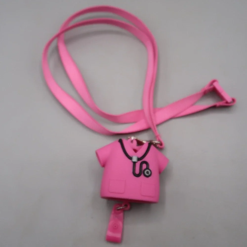 Bath & Body Works Medical Field Scrub PB Pal Holder PINK with strap and ID Badge